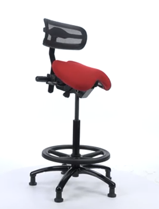 ErgoLab Performer Stealth Studio Stool with Backrest - Platinum-Level Office Chairs
