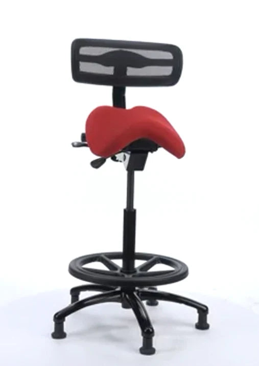 ErgoLab Performer Ergonomic Studio Stool with Backrest - Platinum-Level Office Chairs