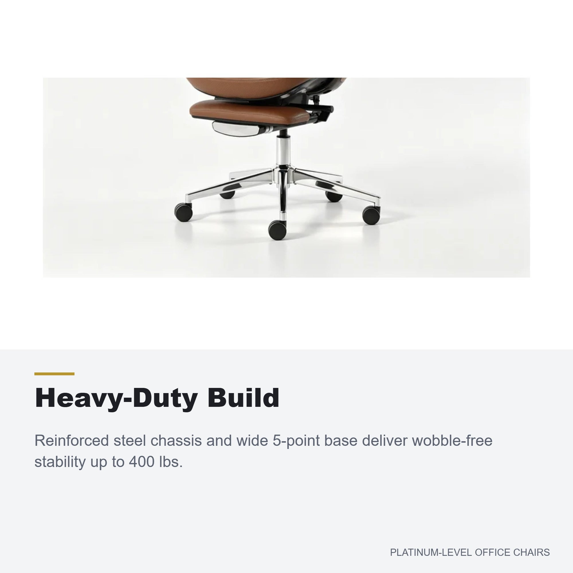 FurniBaron Brown Full-Grain Leather Executive Chair Footrest - Platinum-Level Office Chairs