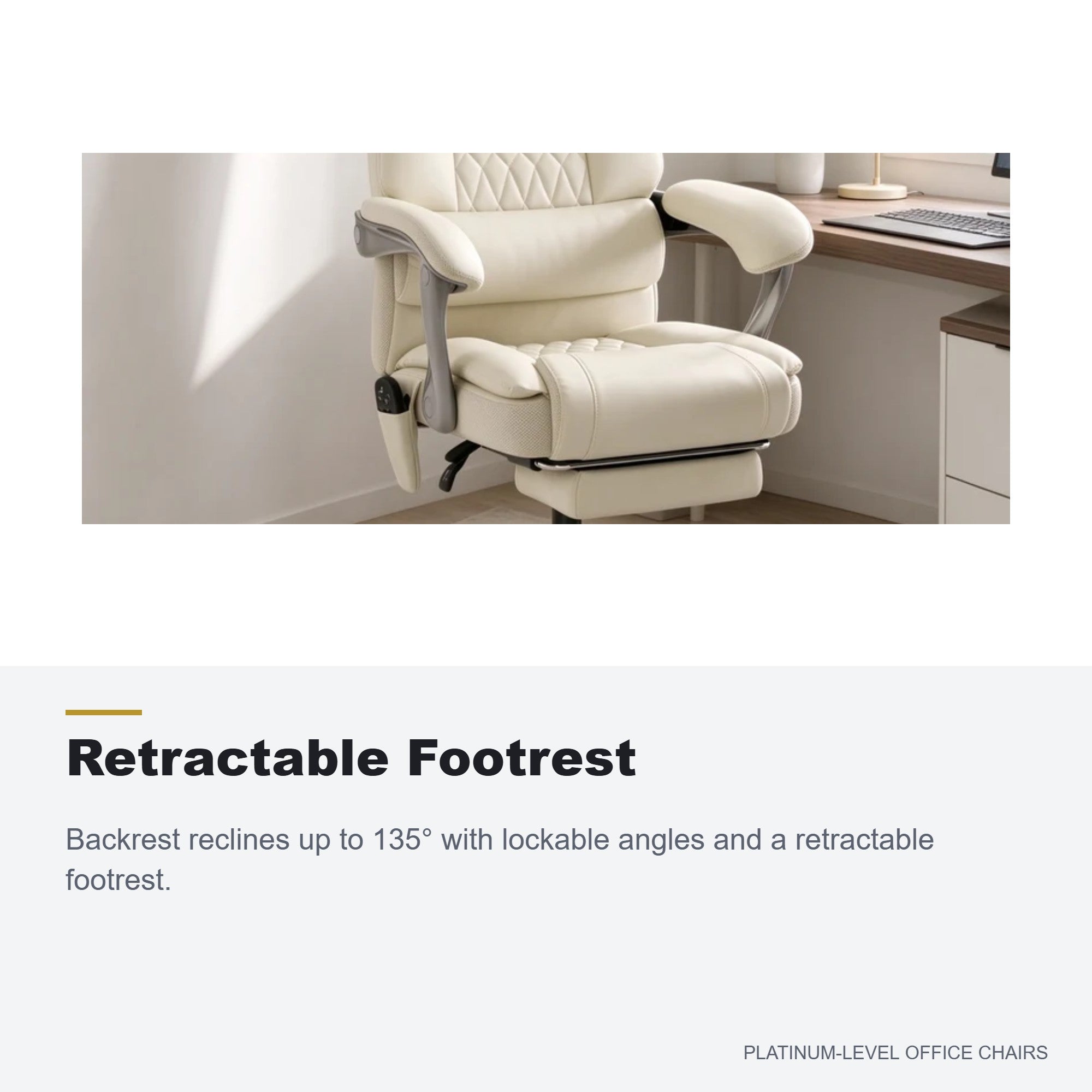 Beige Reclining Massage Office Chair with Heat Therapy - Platinum-Level Office Chairs