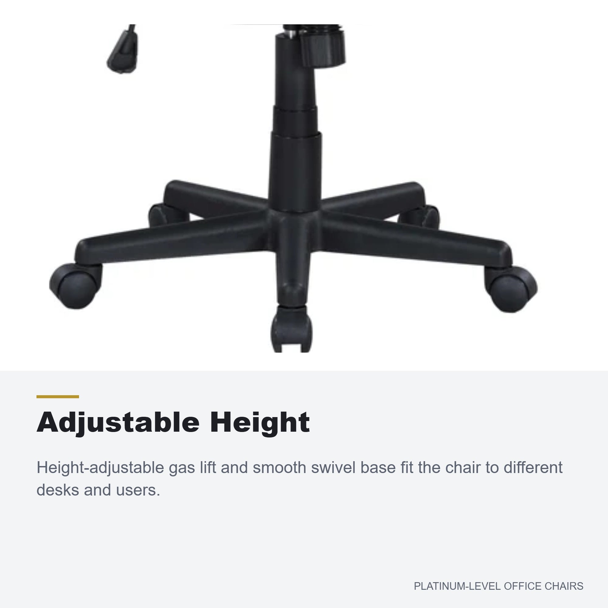 Black Mesh Office Chair with Armrests and Mid-Back Support