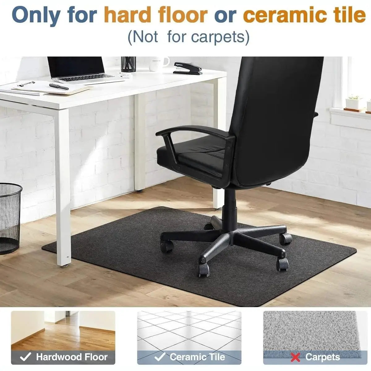 Placoot Hard Floor Chair Mat 55x35 Large Anti Slip Protector For Home Placoot