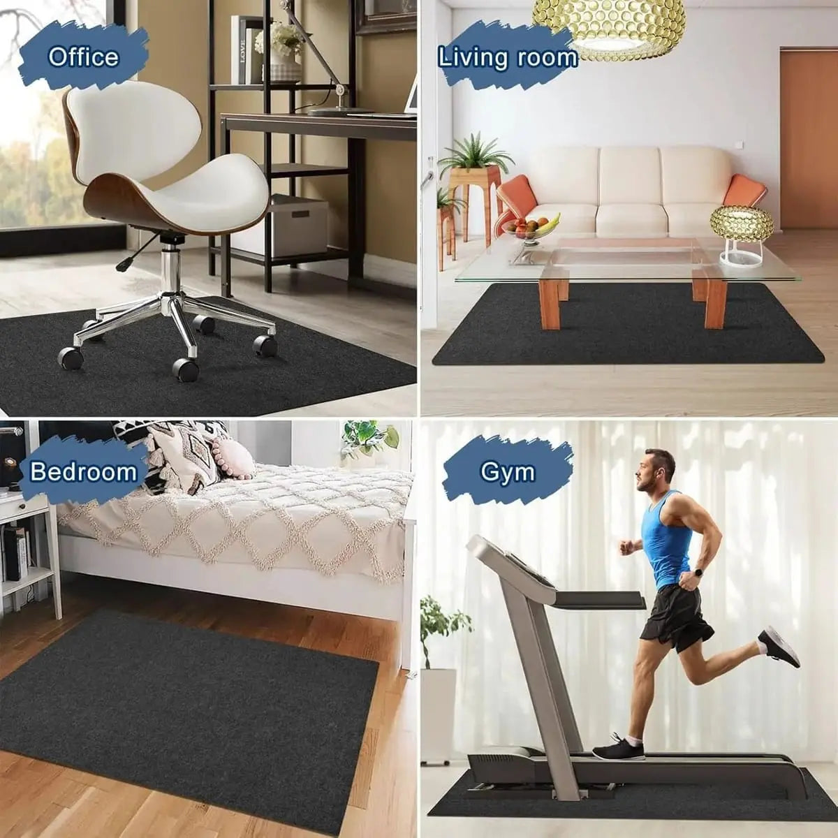 Placoot Hard Floor Chair Mat 55x35 Large Anti Slip Protector For Home Placoot