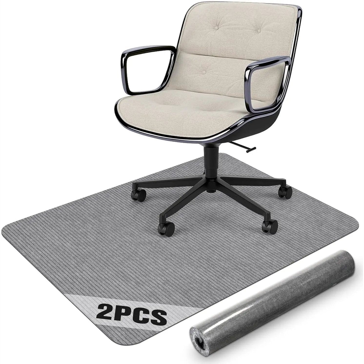 Placoot heavy-duty office chair mat 48x36 inches designed for hardwood and carpet floors, durable and protective.