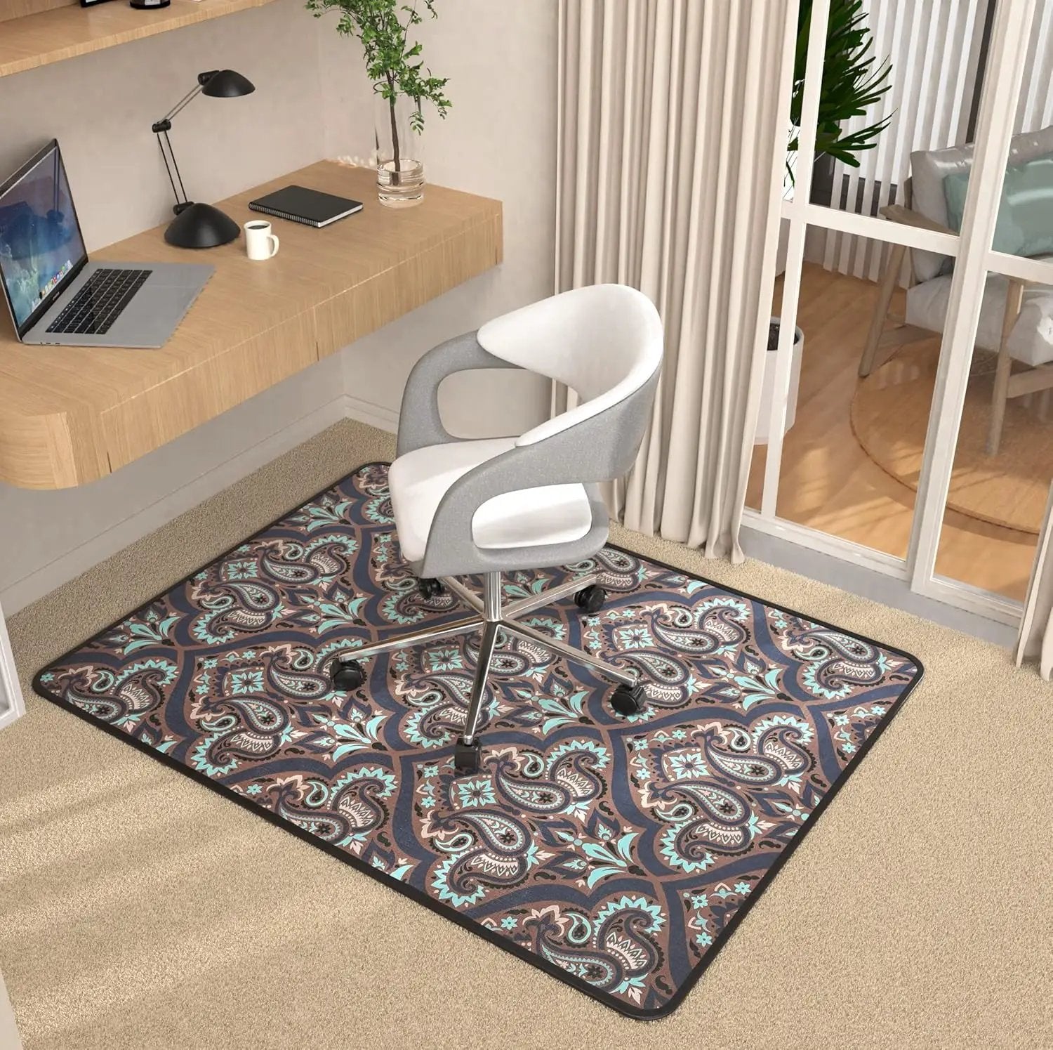 Placoot heavy-duty office chair mat 48x36 for hardwood and carpet floors, providing durable support and protection.