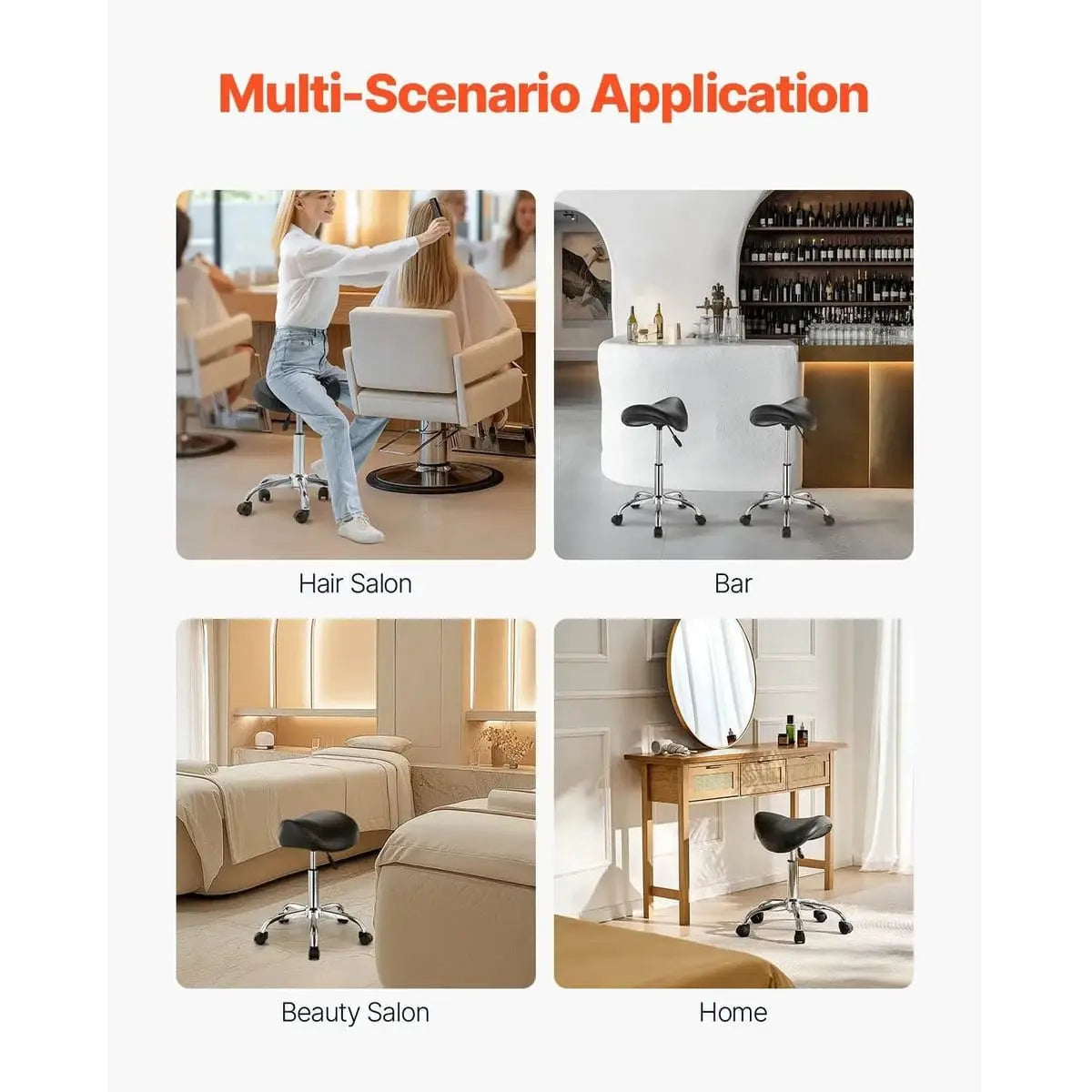 Black ergonomic saddle stool with wheels, height adjustable, designed for comfort and support from Platinum-Level Office Chairs.