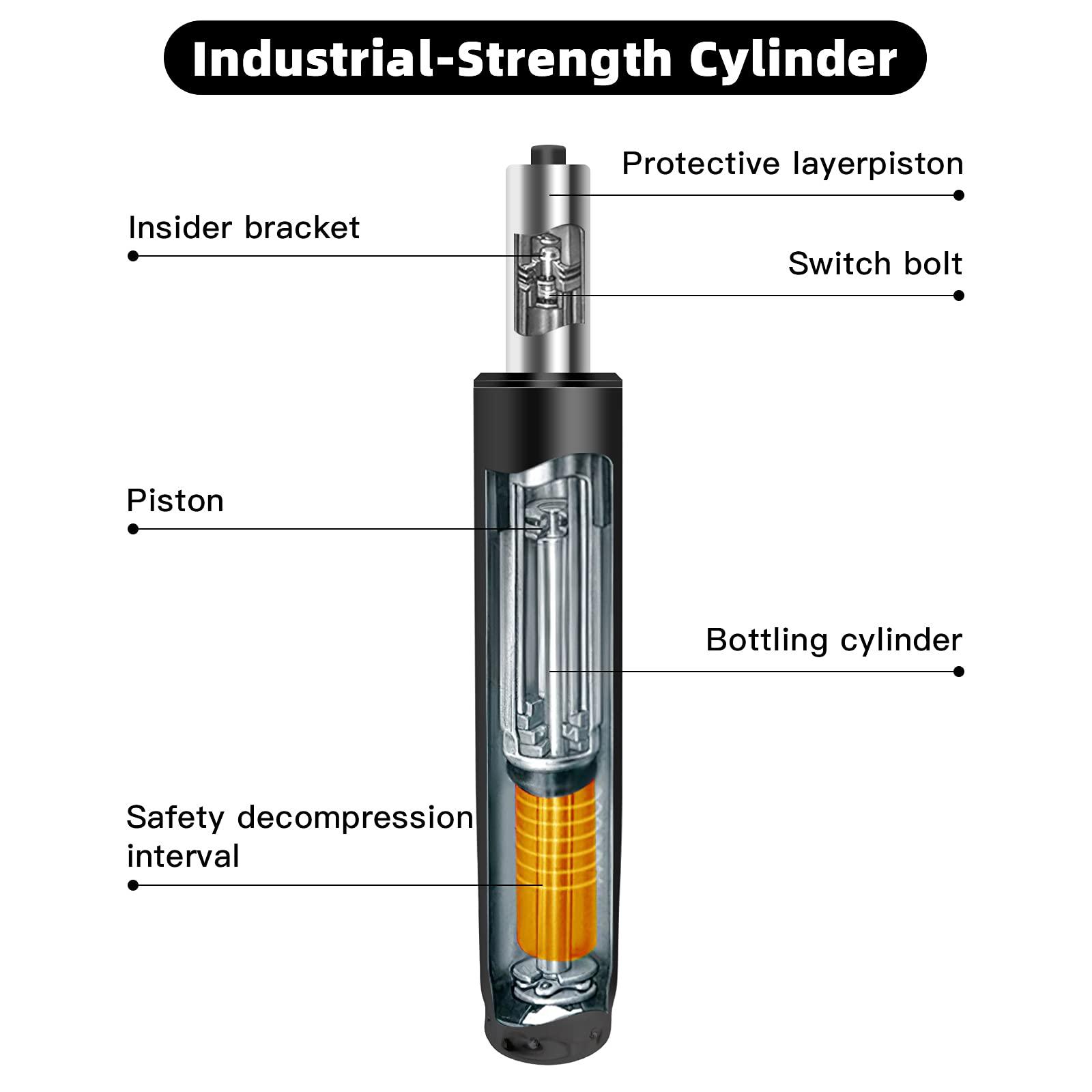 5.5-Inch Heavy-Duty Gas Lift Cylinder for Office Chairs - Universal Replacement Part for Most Chairs, Durable Hydraulic/Pneumatic Piston in Black - Platinum-Level Office Chairs