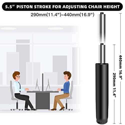 5.5-Inch Heavy-Duty Gas Lift Cylinder for Office Chairs - Universal Replacement Part for Most Chairs, Durable Hydraulic/Pneumatic Piston in Black - Platinum-Level Office Chairs