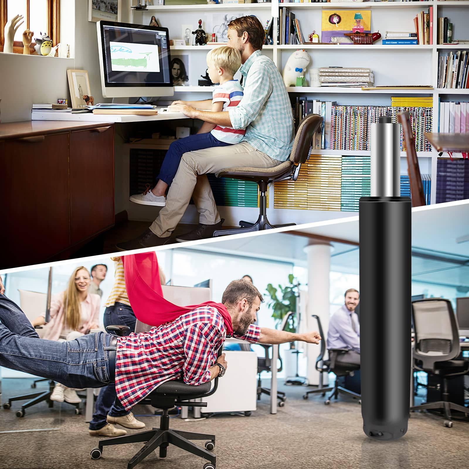 5.5-Inch Heavy-Duty Gas Lift Cylinder for Office Chairs - Universal Replacement Part for Most Chairs, Durable Hydraulic/Pneumatic Piston in Black - Platinum-Level Office Chairs