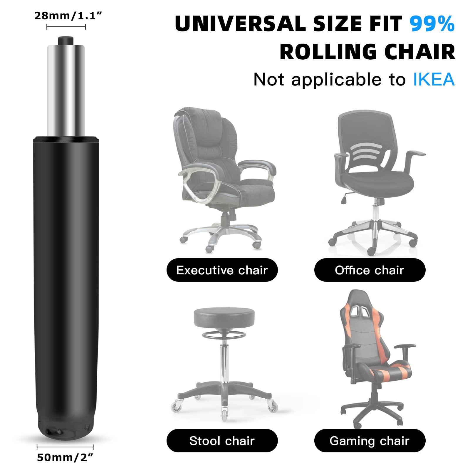 5.5-Inch Heavy-Duty Gas Lift Cylinder for Office Chairs - Universal Replacement Part for Most Chairs, Durable Hydraulic/Pneumatic Piston in Black - Platinum-Level Office Chairs