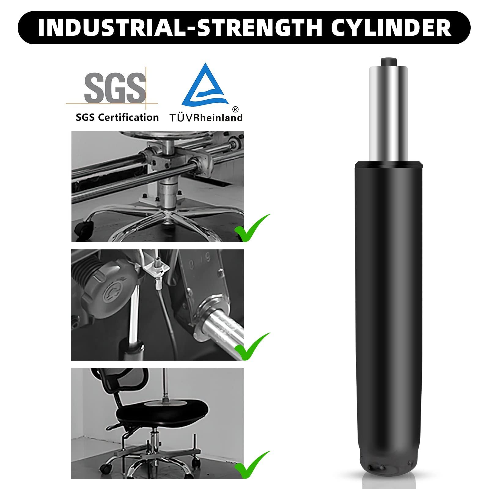 5.5-Inch Heavy-Duty Gas Lift Cylinder for Office Chairs - Universal Replacement Part for Most Chairs, Durable Hydraulic/Pneumatic Piston in Black - Platinum-Level Office Chairs