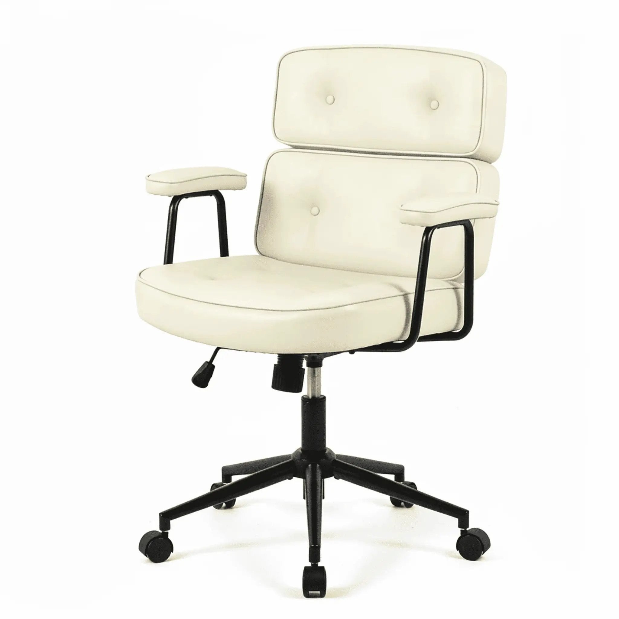 Beige Zhumi ergonomic home office chair with lumbar support and adjustable features, designed for comfortable workspace seating.