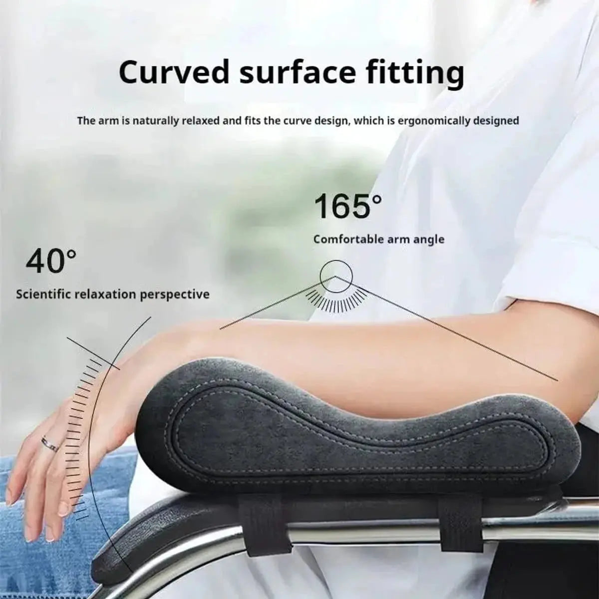 Gray Memory Foam Armrest Pads for Office Chair Ergonomic Comfort Forearm Pressure Relief and Padded Support Platinum-Level Office Chairs
