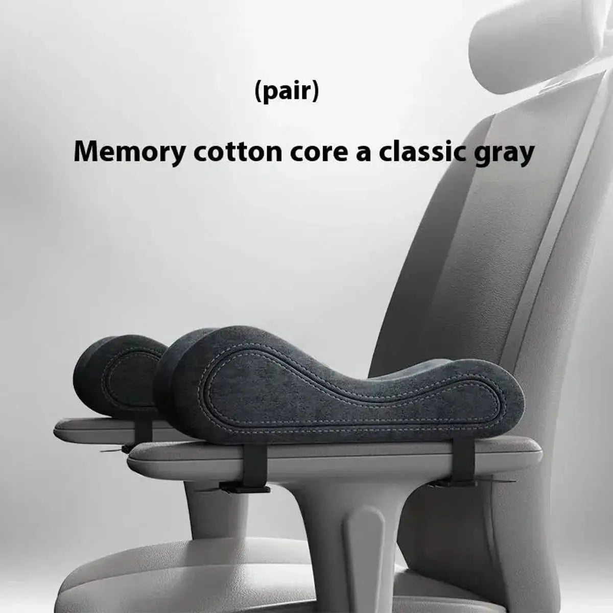 Gray Memory Foam Armrest Pads for Office Chair Ergonomic Comfort Forearm Pressure Relief and Padded Support Platinum-Level Office Chairs
