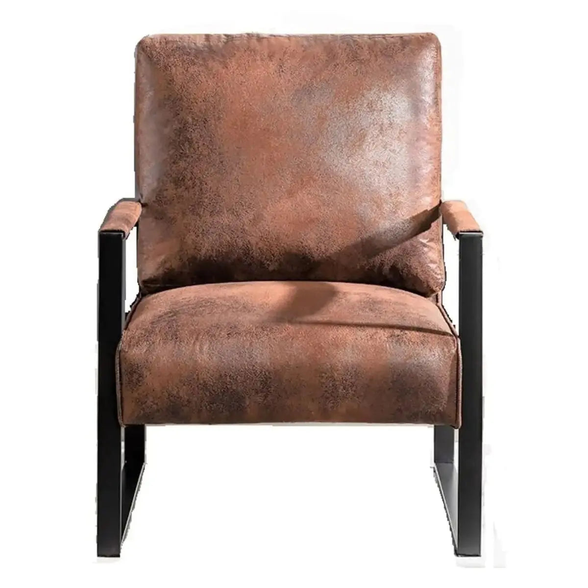 Mid-century modern accent chair with durable brushed metal frame, upholstered seat and back, by Platinum-Level Office Chairs.