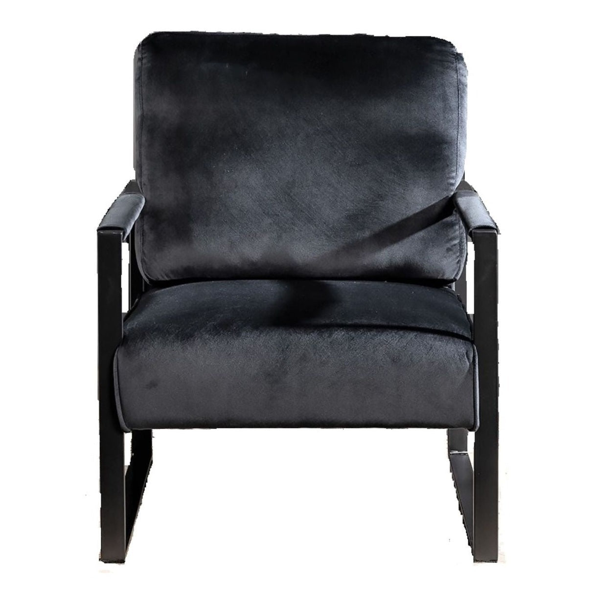 Mid-century velvet accent chair with a durable metal frame, stylish design, and plush upholstery from Platinum-Level Office Chairs.