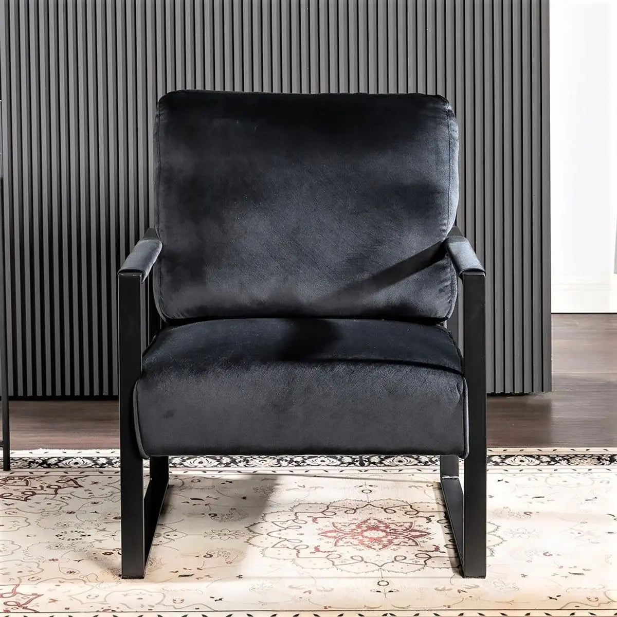 Mid Century Velvet Accent Chair With Premium Durable Metal Frame For Platinum-Level Office Chairs