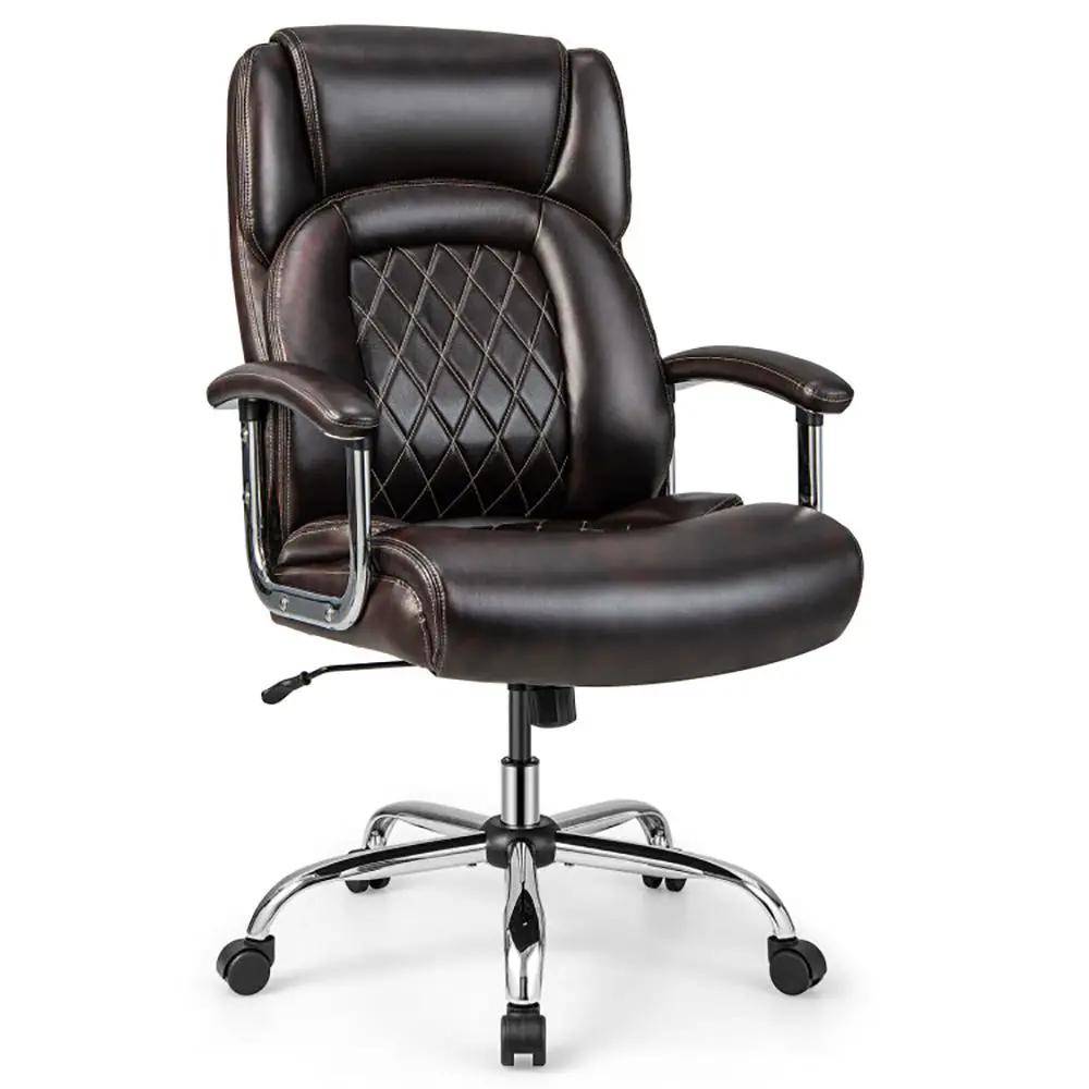 Brown heavy-duty big & tall office chair from Platinum-Level Office Chairs with ergonomic design, sturdy support for up to 500 lbs.