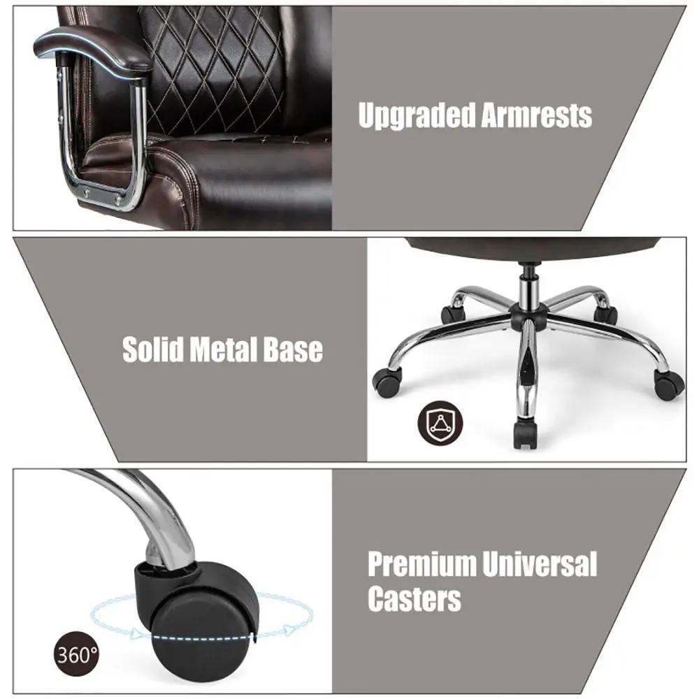 Brown heavy-duty big and tall office chair from Platinum-Level Office Chairs with ergonomic design and 500lbs weight support.