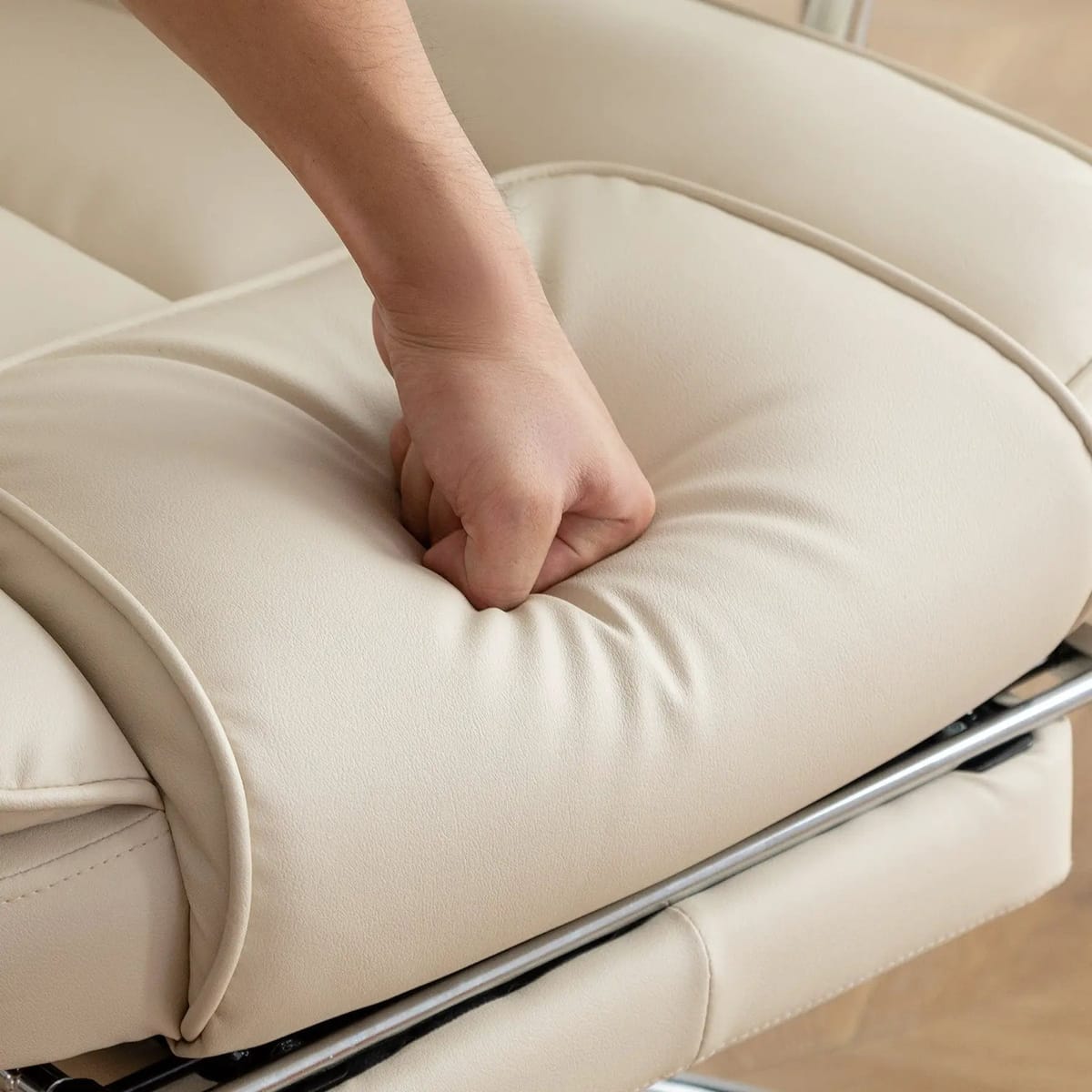 Big tall executive leather office chair with recline from Platinum-Level Office Chairs, featuring a padded high-back design and armrests.
