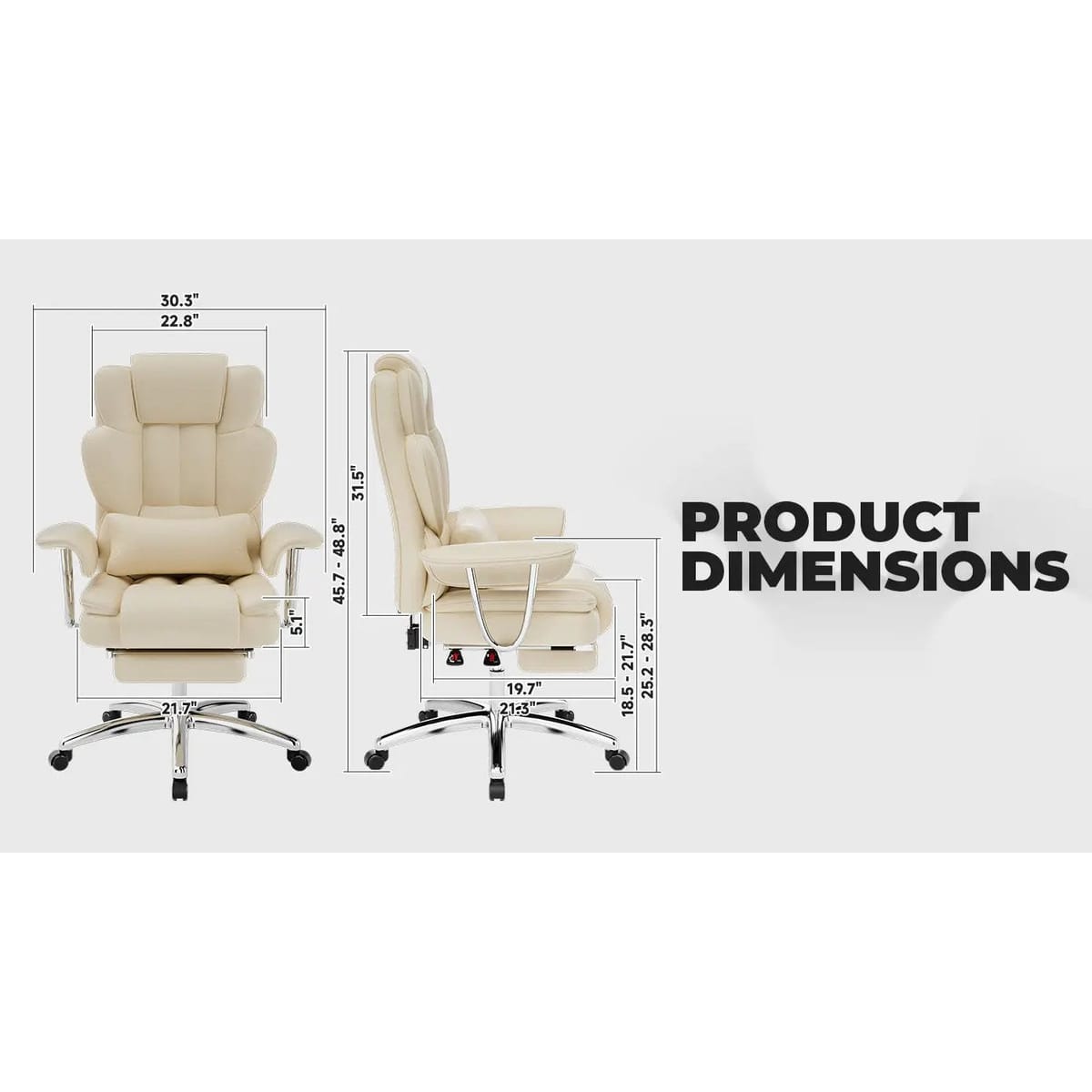 Premium Grade Big Tall Executive Leather Office Chair with Recline by Platinum-Level Office Chairs, featuring ergonomic design and leather upholstery.