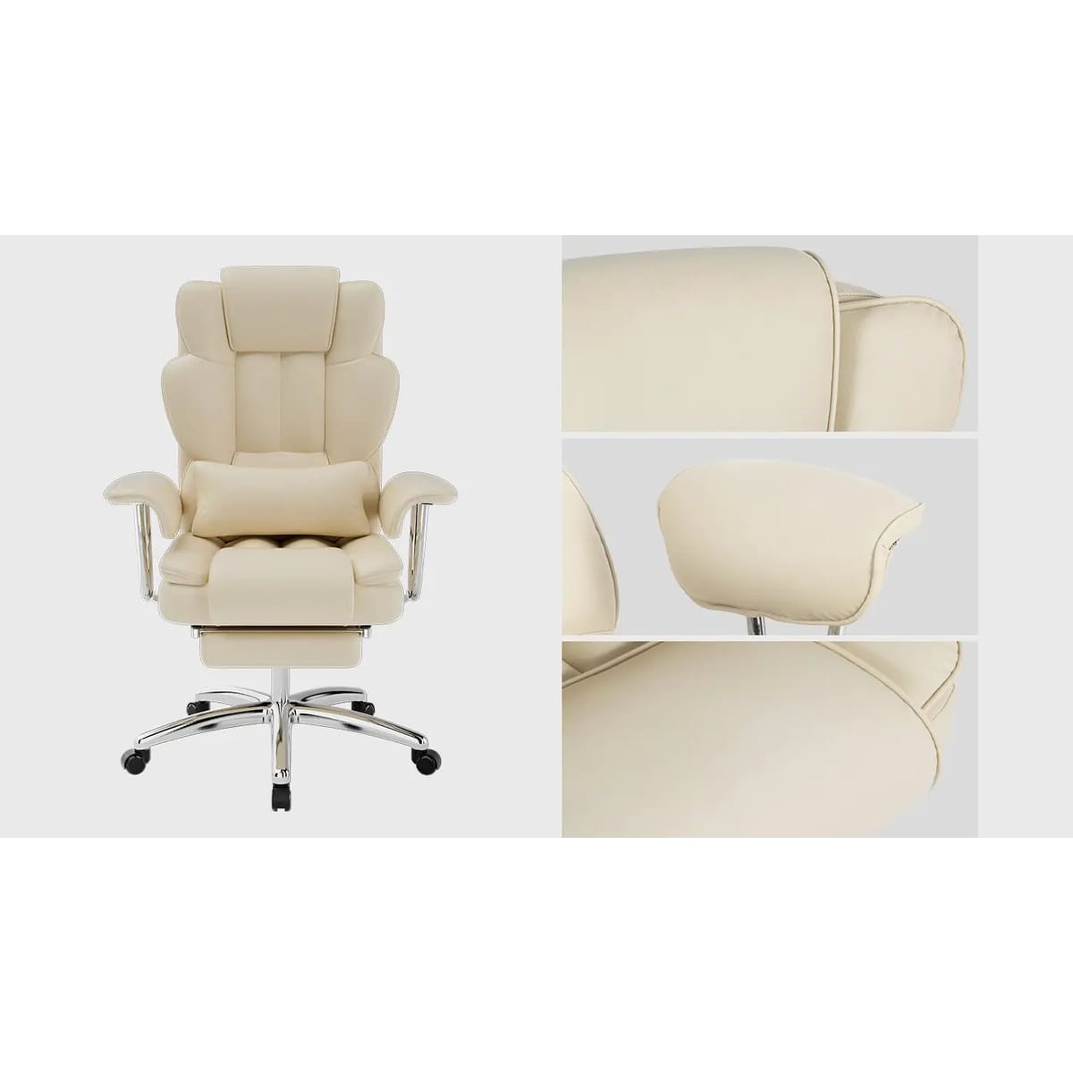 Platinum-Level Office Chairs premium big and tall executive leather office chair with recline feature, black ergonomic design.