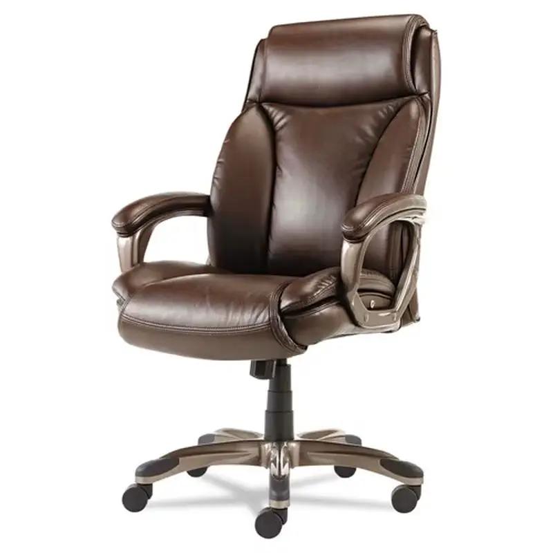 Platinum-Level Office Chairs big & tall leather executive highback chair with coil spring cushioning, adjustable armrests and lumbar support.