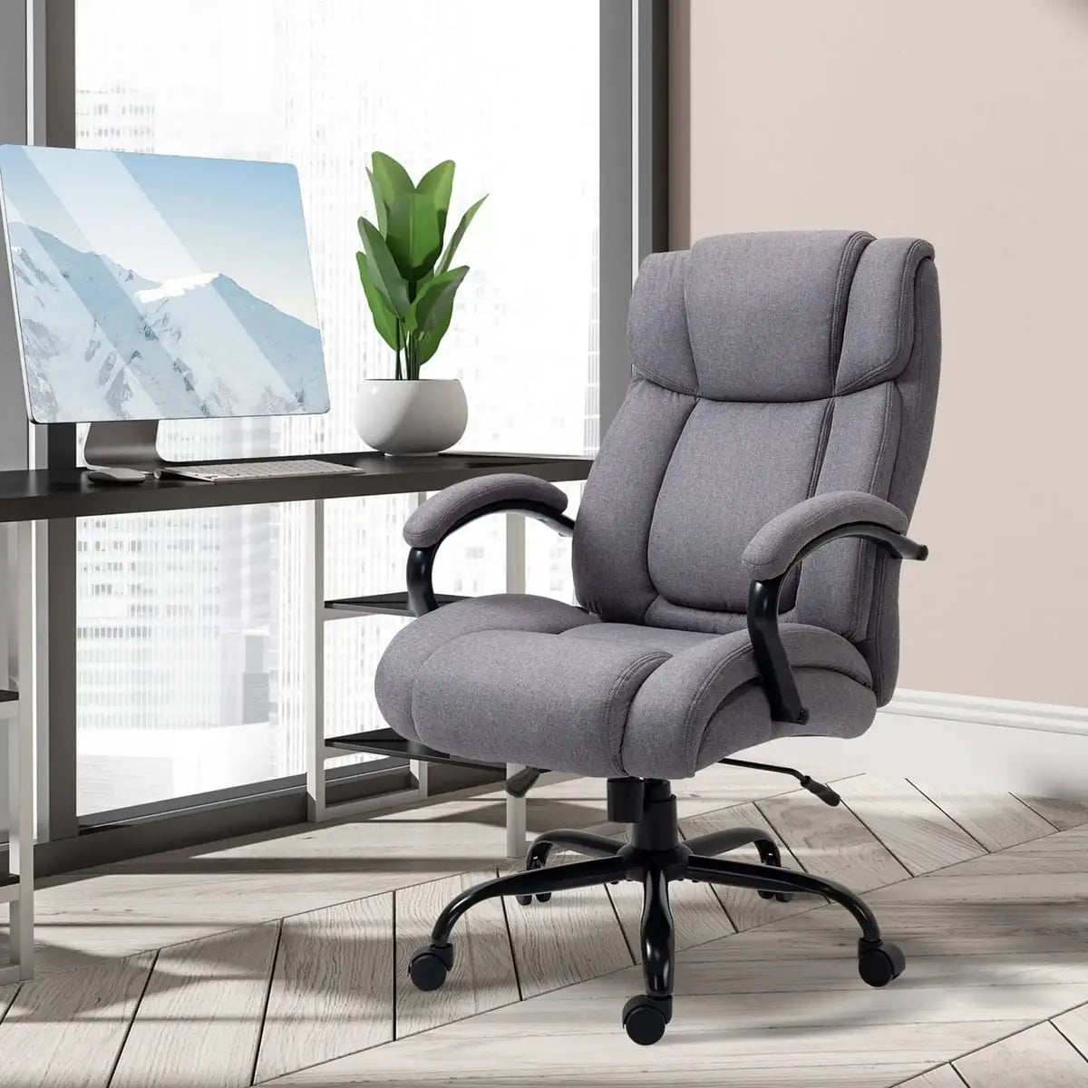 Big And Tall Ergonomic Executive Office Chair Featuring Wide Seat Platinum-Level Office Chairs