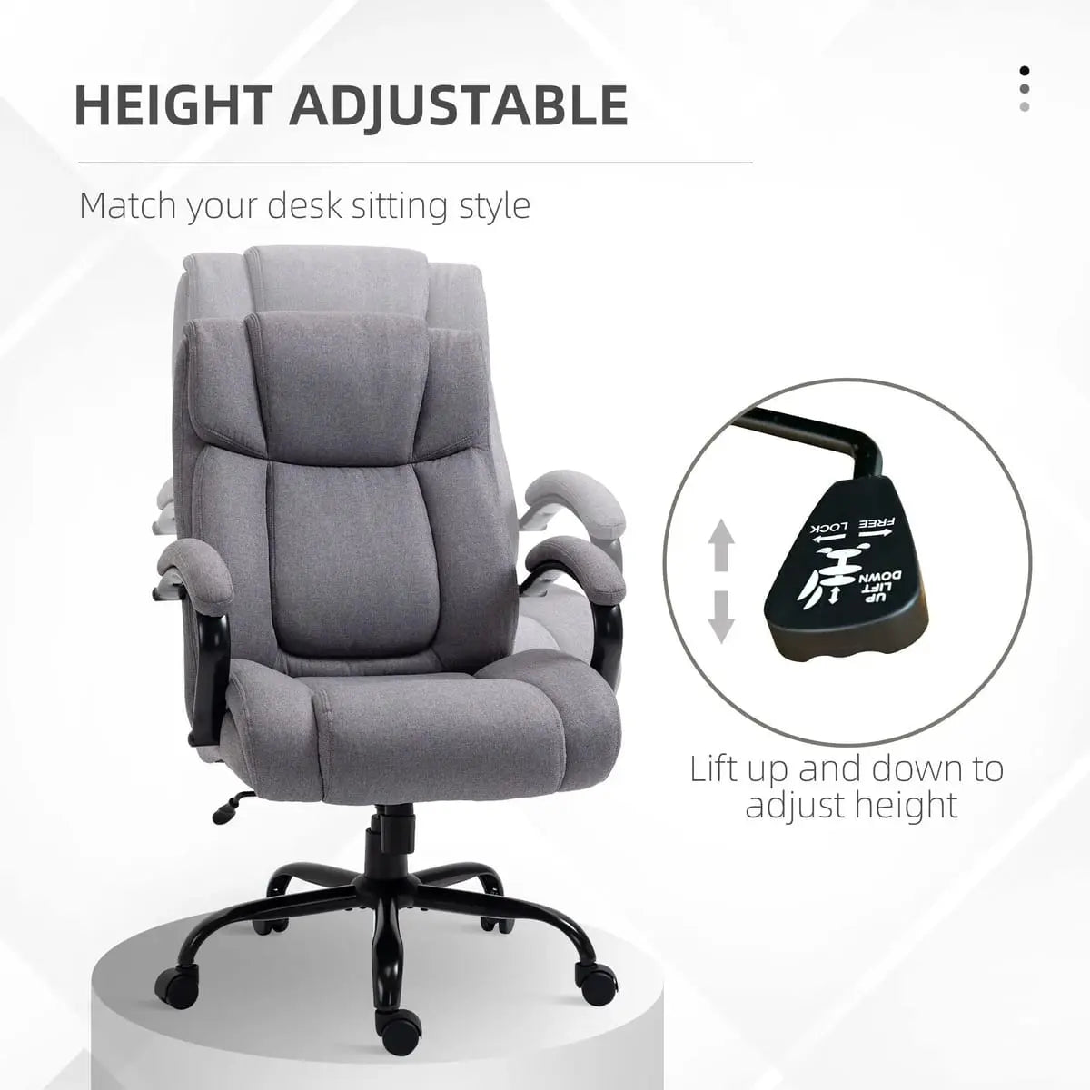 Big And Tall Ergonomic Executive Office Chair Featuring Wide Seat Platinum-Level Office Chairs