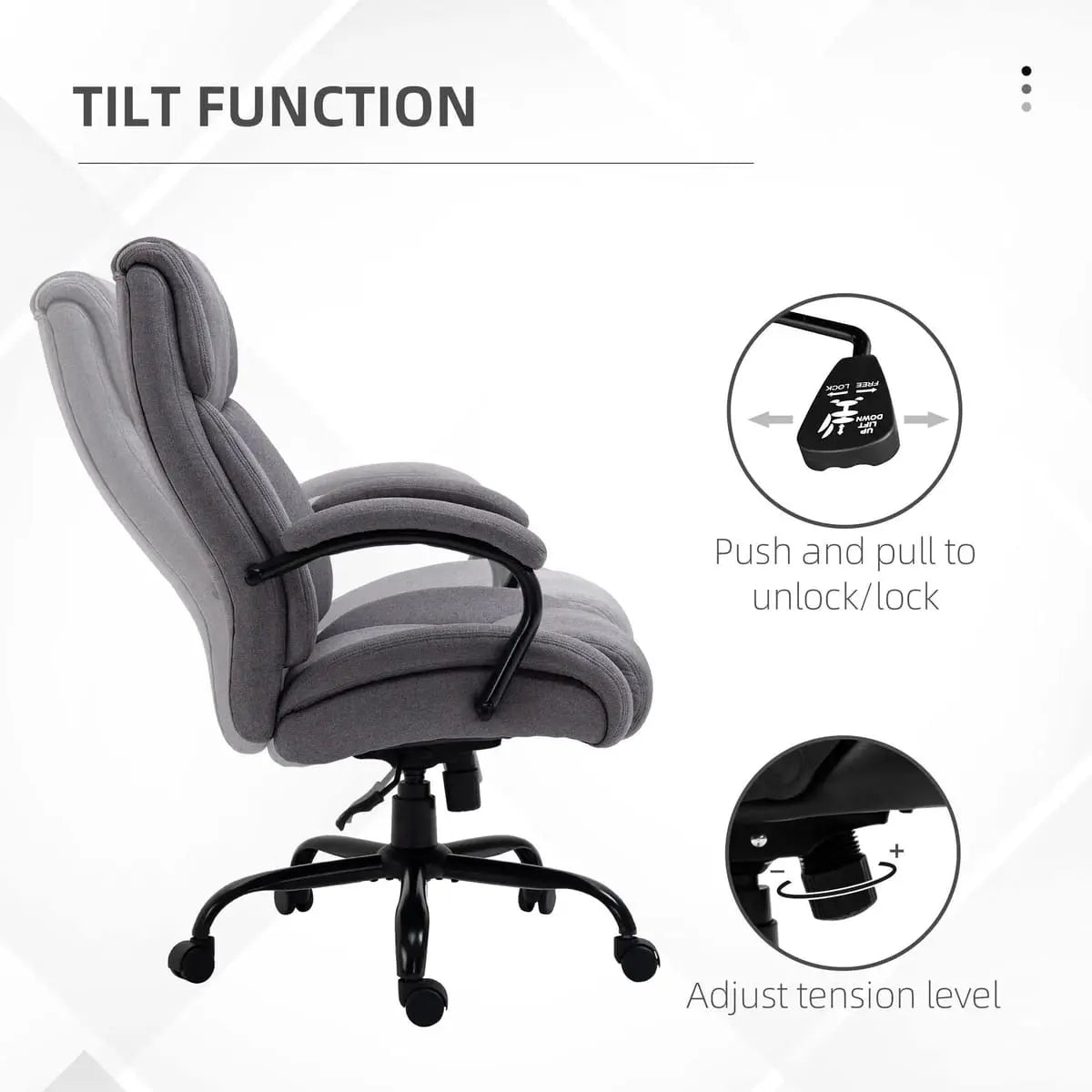 Big And Tall Ergonomic Executive Office Chair Featuring Wide Seat Platinum-Level Office Chairs