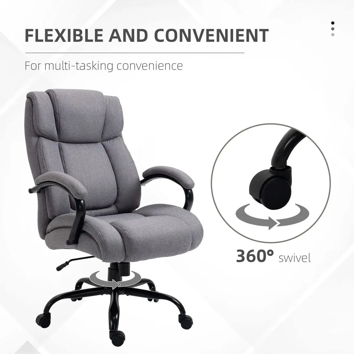 Big And Tall Ergonomic Executive Office Chair Featuring Wide Seat Platinum-Level Office Chairs