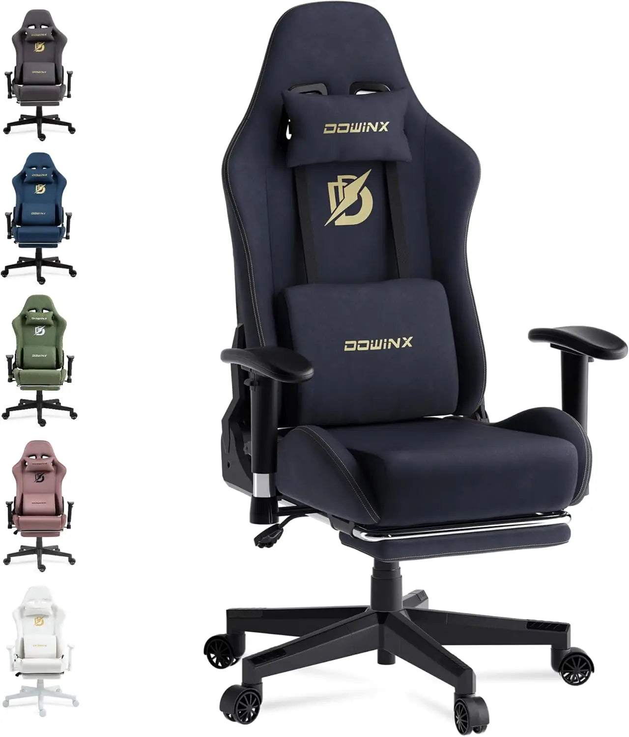 Dowinx Gaming Chair with Massage Support and Ergonomic Footrest - Platinum-Level Office Chairs