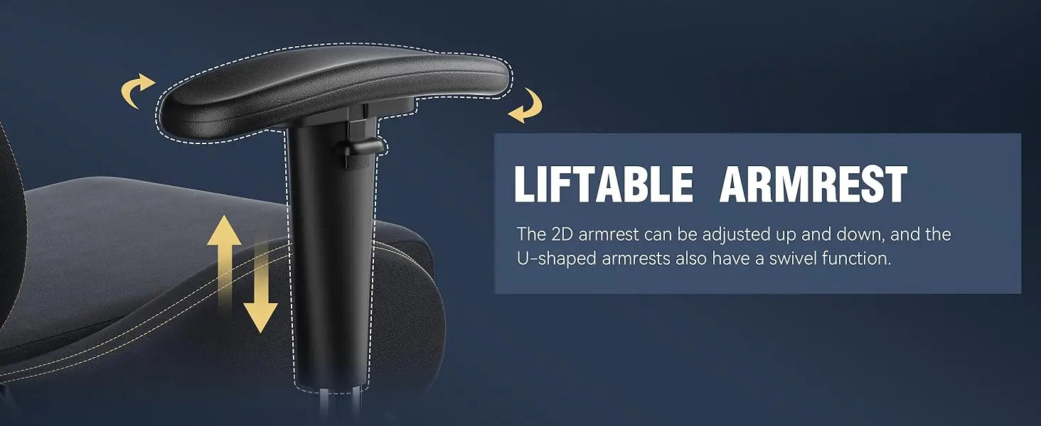 Dowinx Gaming Chair with Massage Support and Ergonomic Footrest - Platinum-Level Office Chairs