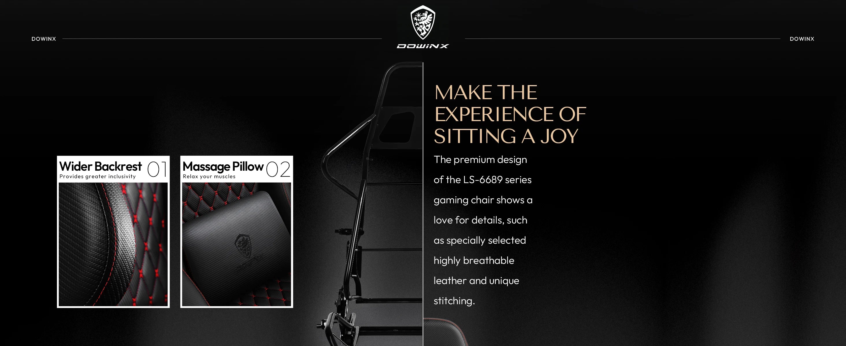 Dowinx Gaming Office PC Chair with Footrest and Lumbar Support - Platinum-Level Office Chairs