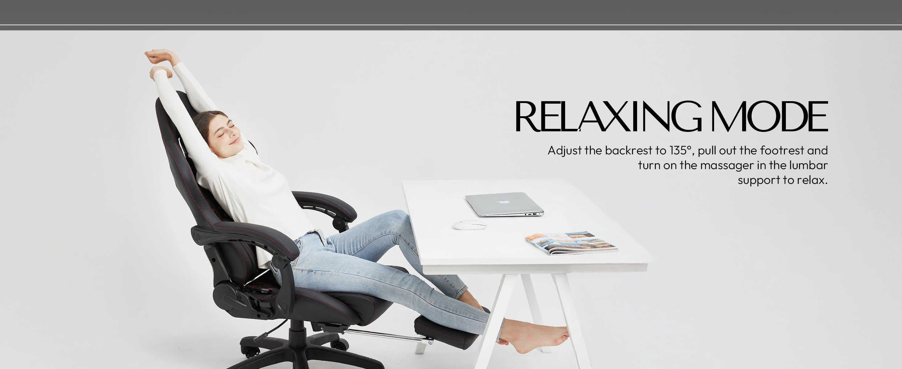 Dowinx Gaming Office PC Chair with Footrest and Lumbar Support - Platinum-Level Office Chairs