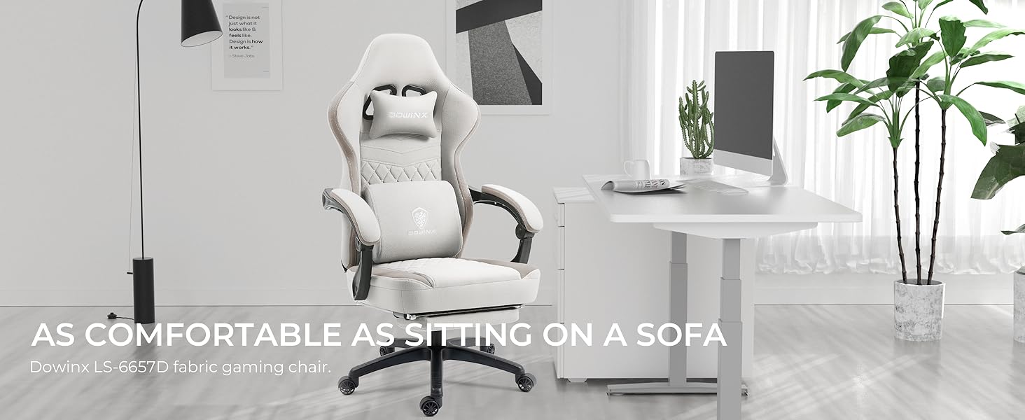 Dowinx Gaming Chair Breathable Fabric with Pocket Spring Cushion - Platinum-Level Office Chairs