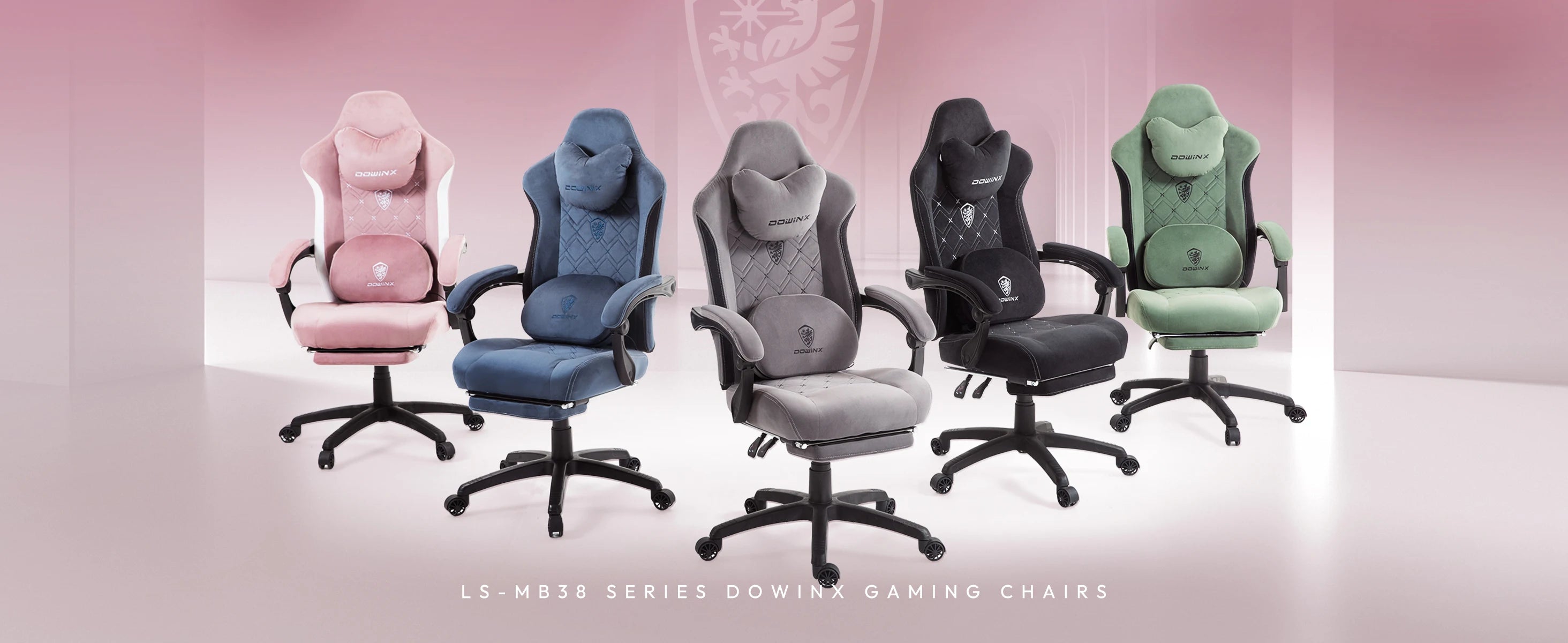 Dowinx Gaming Chair with Heated Massage Lumbar Support and Footrest - Platinum-Level Office Chairs