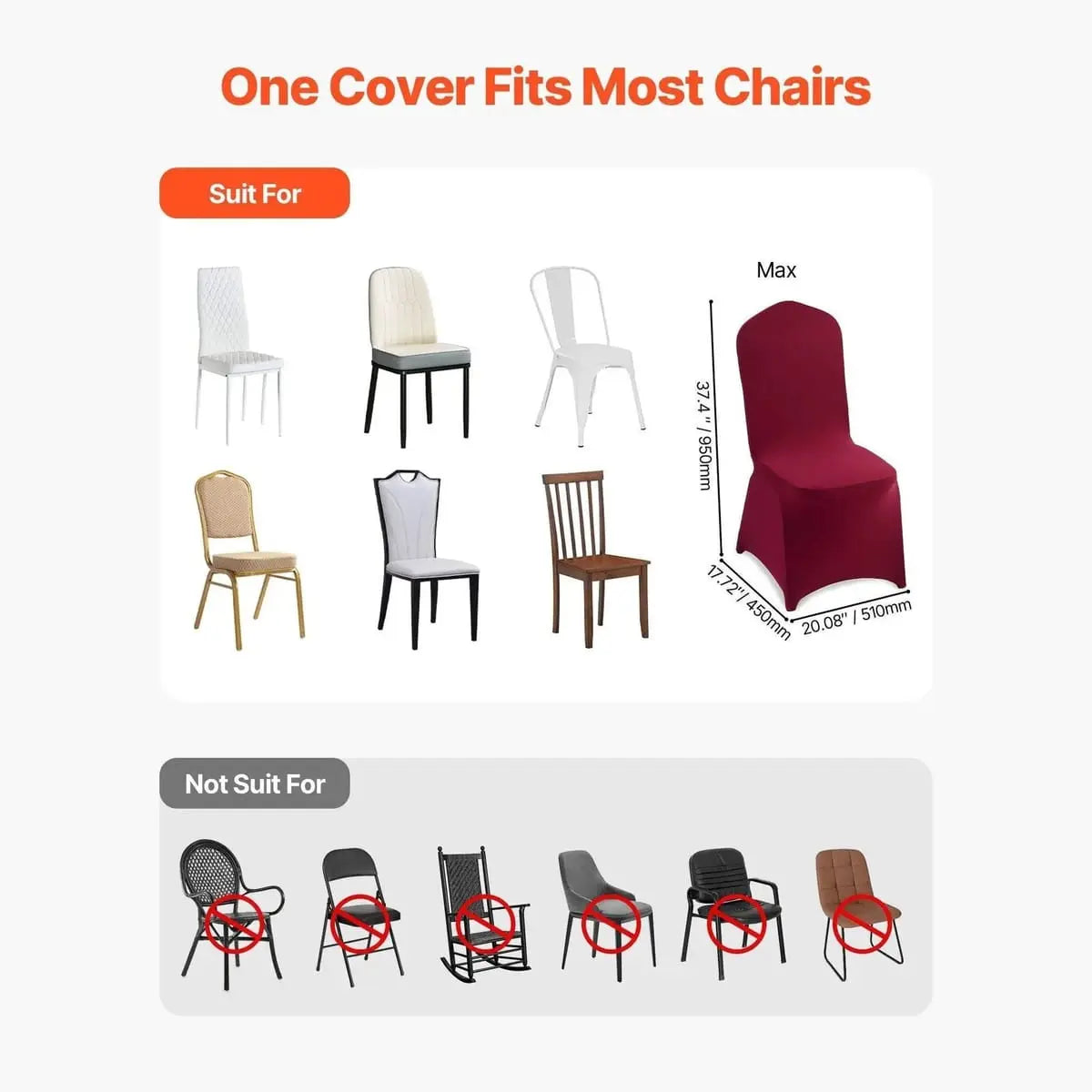 Stretch Burgundy Chair Cover by Platinum-Level Office Chairs, elegant fitted cover for wedding and event chairs, premium quality.