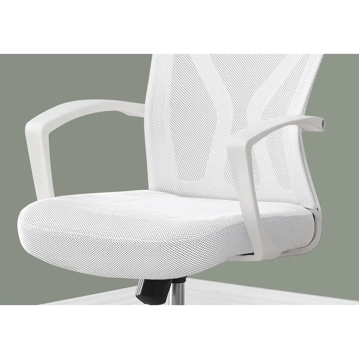 Adjustable White Ergonomic Mesh Office Chair with Mid-Back Support for Modern Home Desk Comfort Platinum-Level Office Chairs
