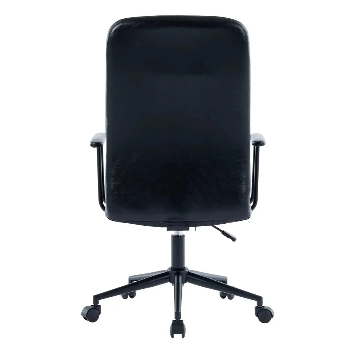 Comfortable antique black PU leather high back office chair with armrests, 360 swivel and gas lift from Platinum-Level Office Chairs.