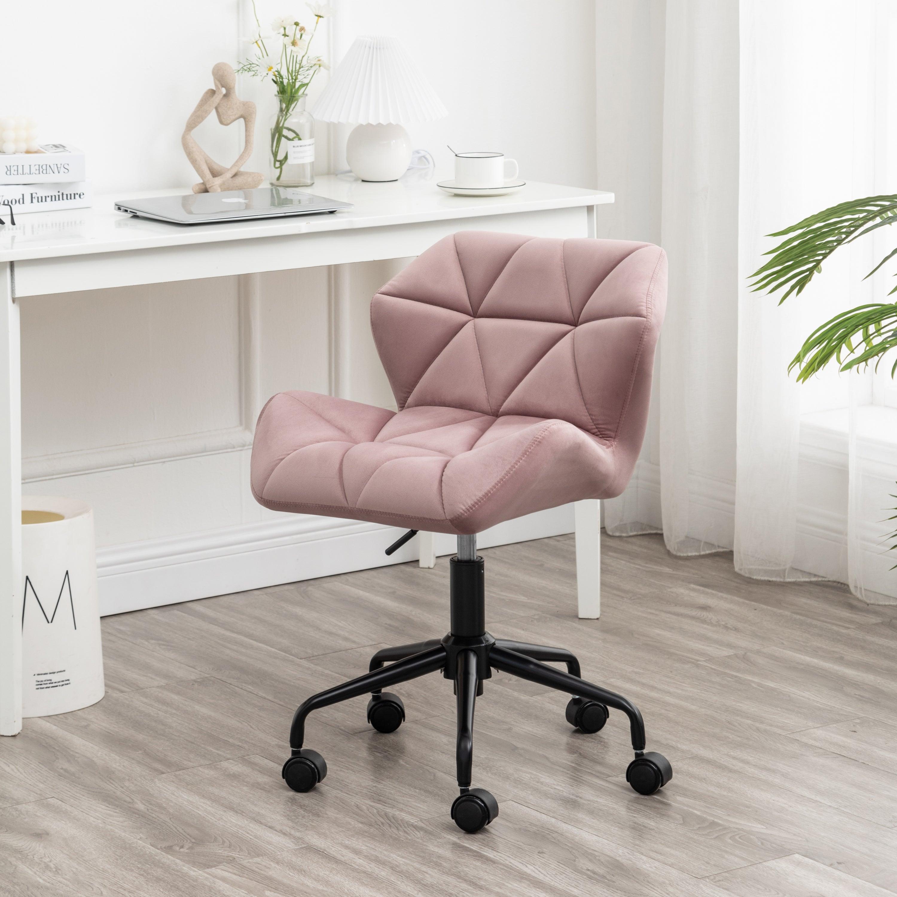 Eldon Diamond Tufted Adjustable Swivel Office Chair, Mauve - Platinum-Level Office Chairs