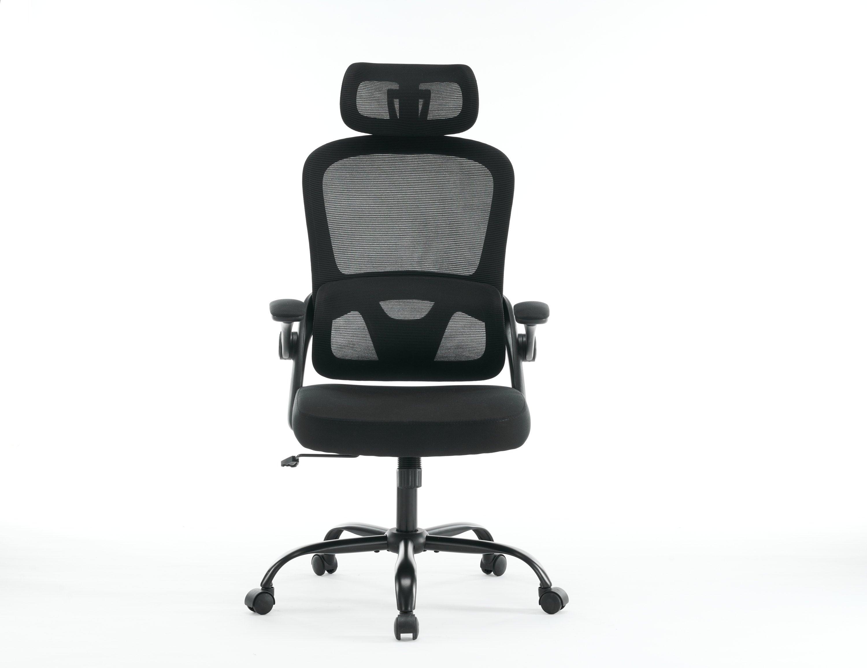 Ergonomic Mesh Office Chair, High Back Desk Chair with 3D Armrests, Up&Down Lumbar Support, Swivel Computer Task Chair with Adjustable 2D Headrest, Tilt Function Black - Platinum-Level Office Chairs