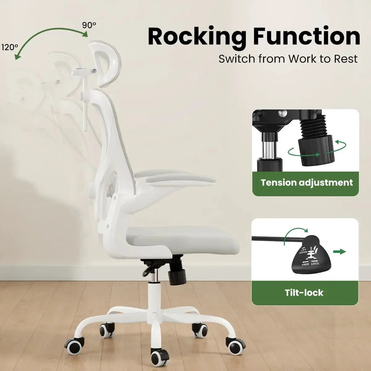 Ergonomic Office Chair with Adjustable Lumbar Support and Headrest Platinum-Level Office Chairs