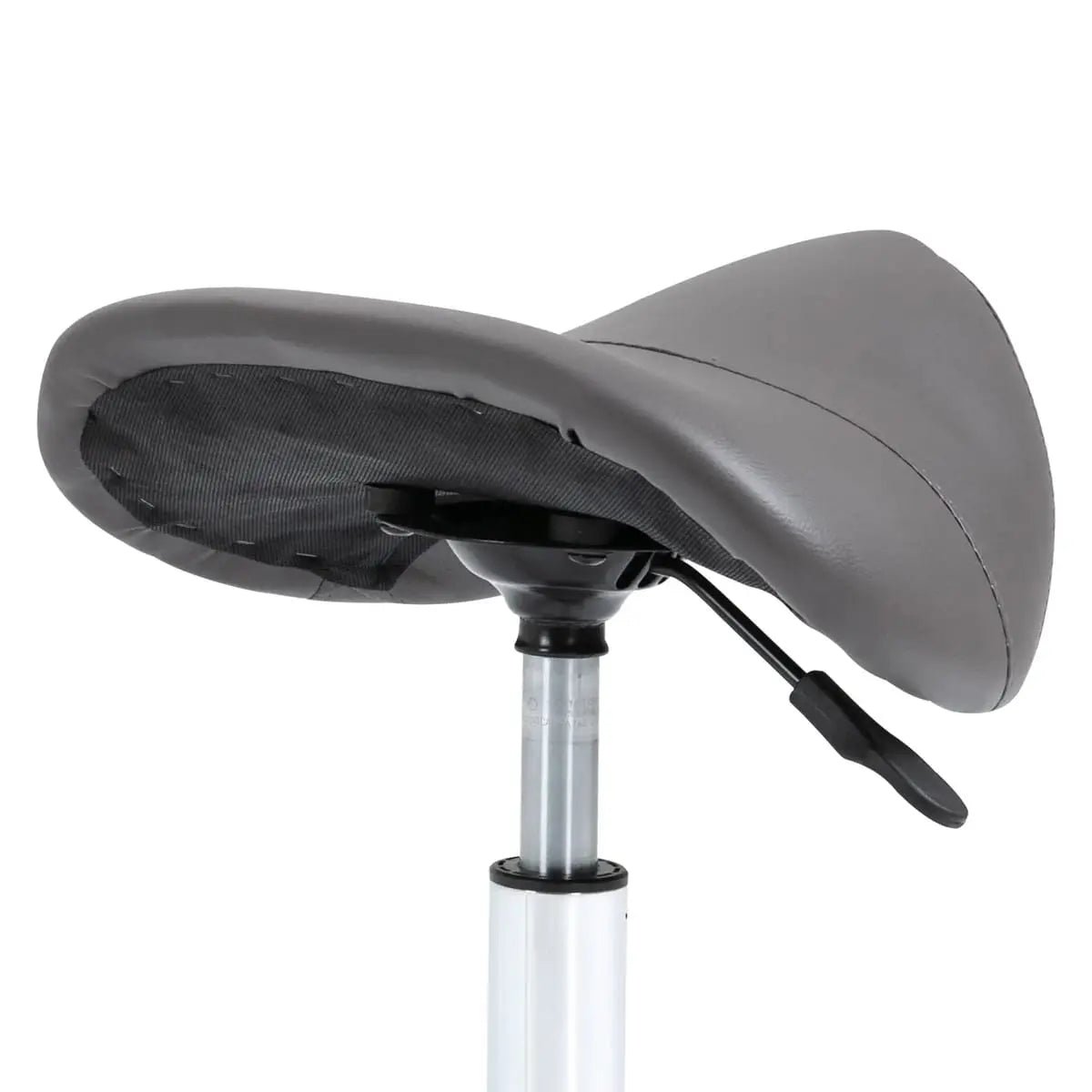 Ergonomic Platinum-Level Office Chairs rolling saddle stool with hydraulic height adjustment and cushioned seat for comfort.