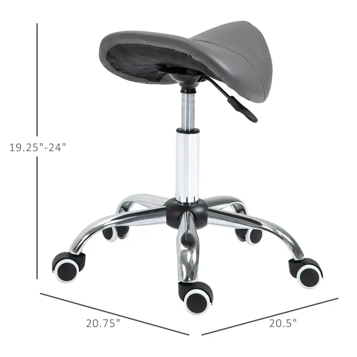 Ergonomic Rolling Saddle Stool With Hydraulic Height Adjustment - Platinum-Level Office Chairs