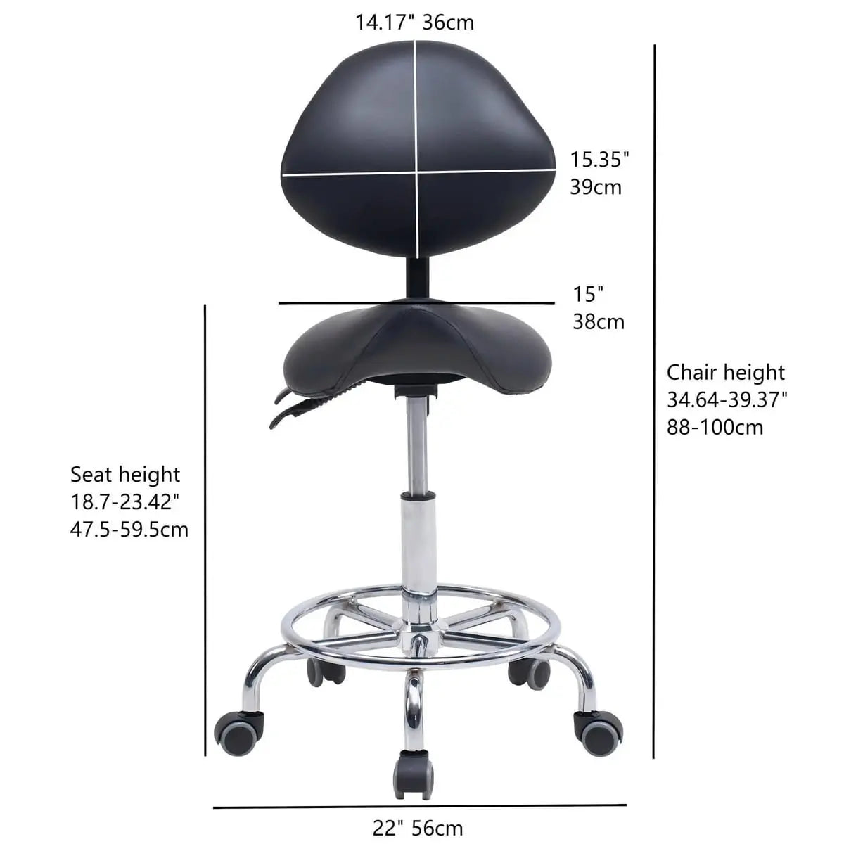 Platinum-Level Office Chairs ergonomic saddle stool with backrest and hydraulic tilt, suitable for adjustable seating comfort.