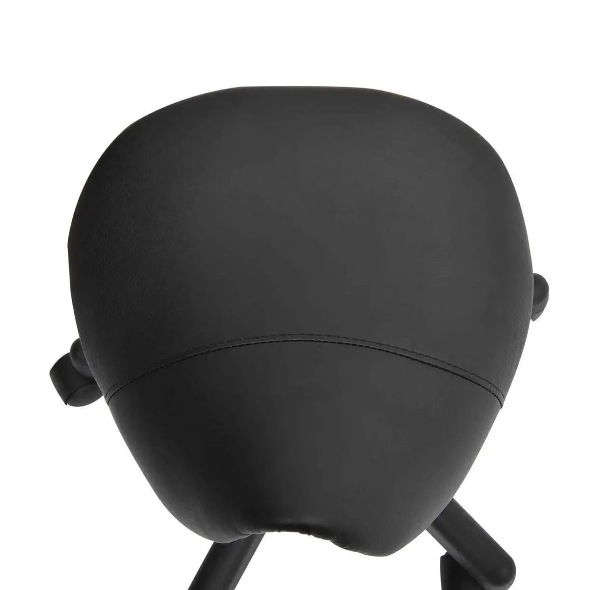 Ergonomic saddle stool with wheels from Platinum-Level Office Chairs, designed for salon chairs and professional styling comfort.