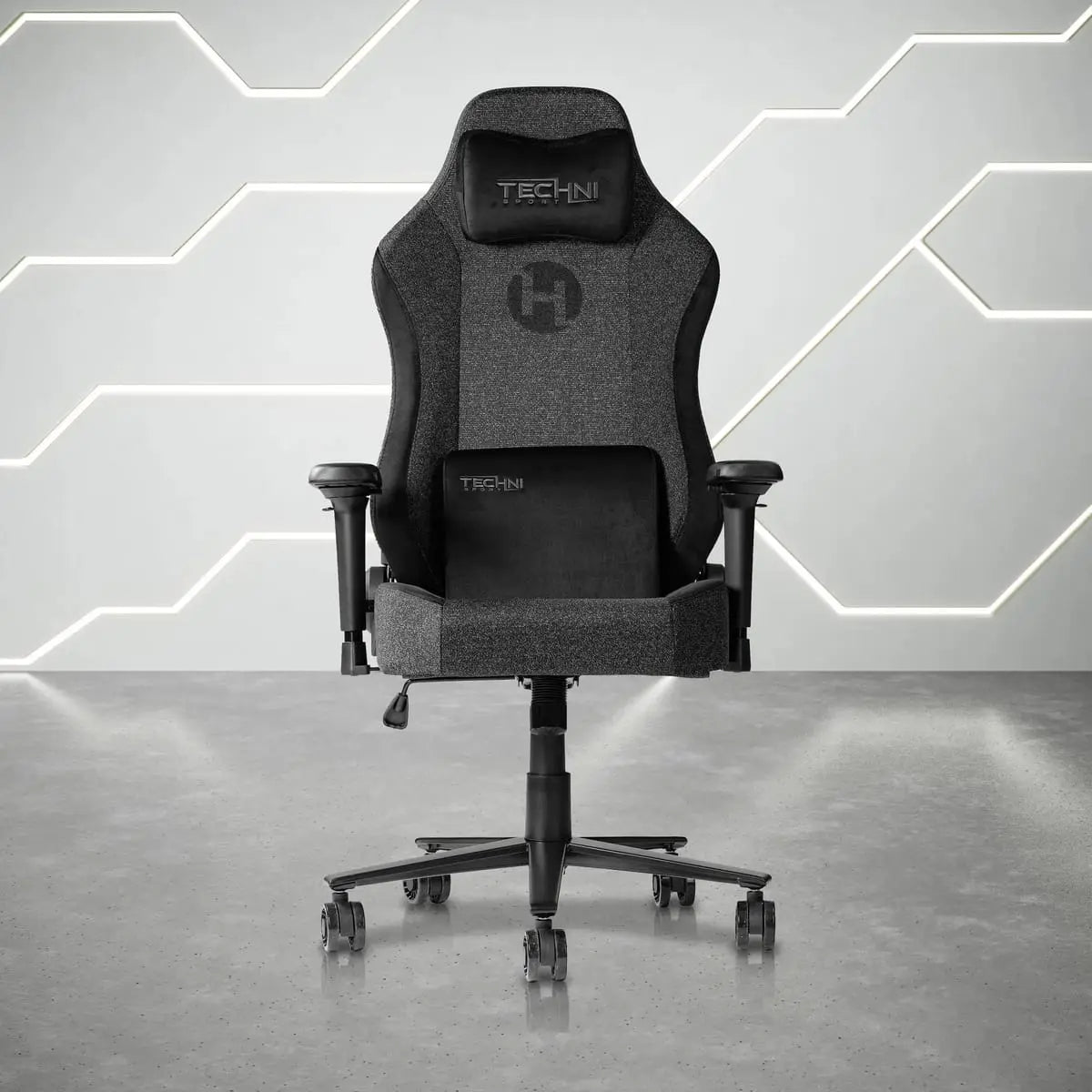 Fabric memory foam gaming chair with adjustable height by Platinum-Level Office Chairs, featuring ergonomic design and plush cushioning.