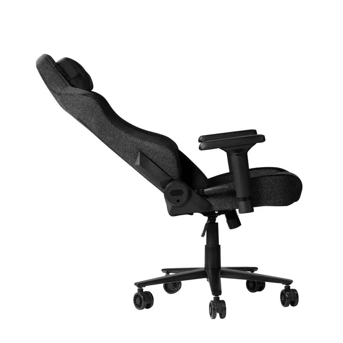 Fabric memory foam gaming chair with adjustable height by Platinum-Level Office Chairs, featuring ergonomic design and padded armrests.