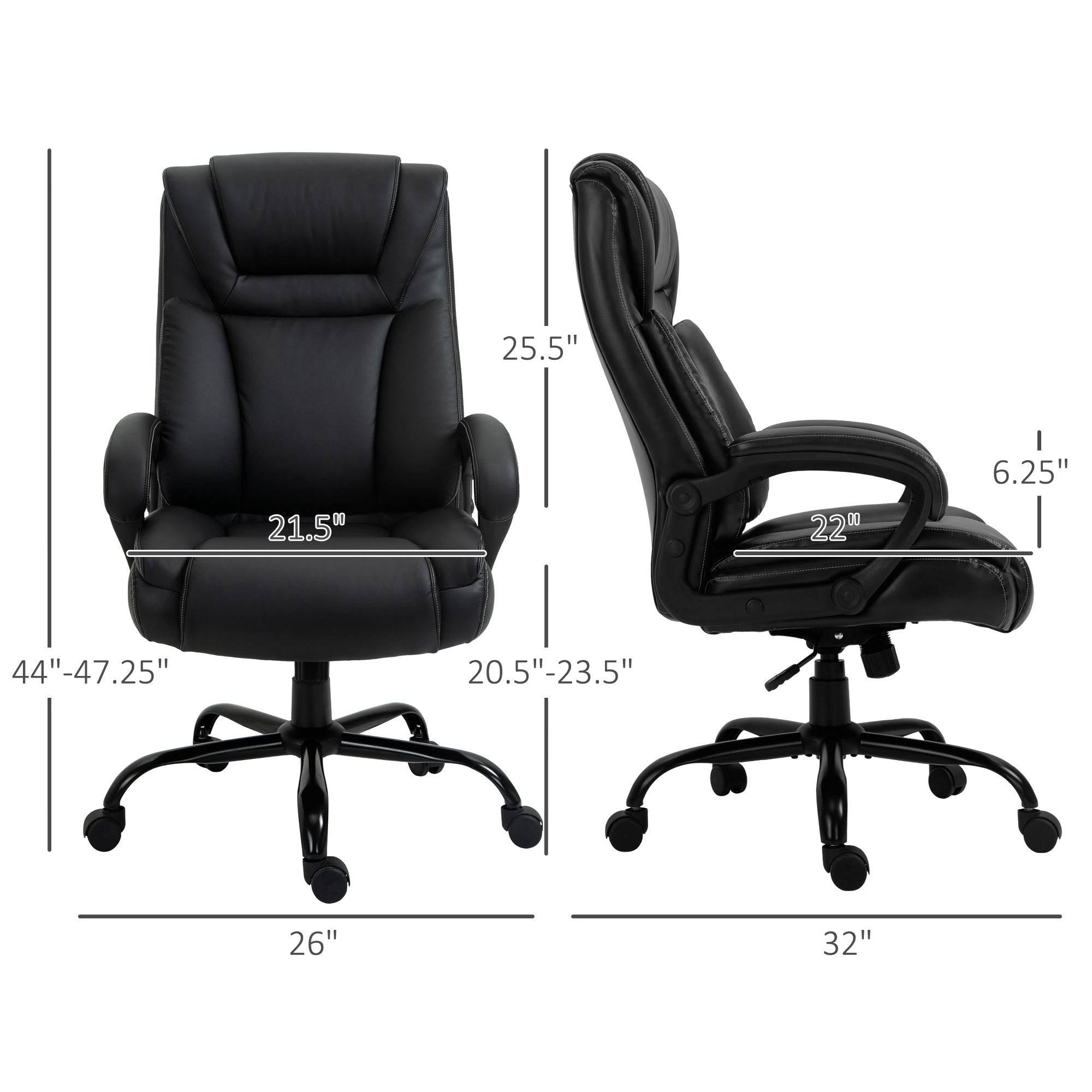 Heavy-Duty Big and Tall Executive Office Chair for 400lbs Black - Platinum-Level Office Chairs